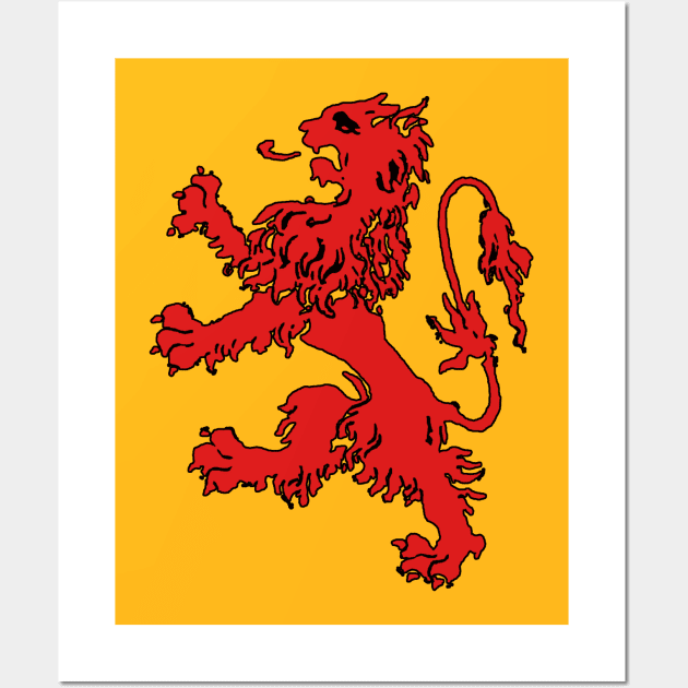 Scottish Lion Wall Art by Bluedaisy66